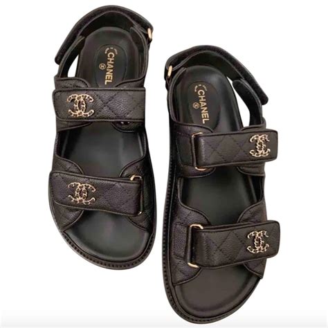 chanel birkenstock sandal|Chanel dad sandals.